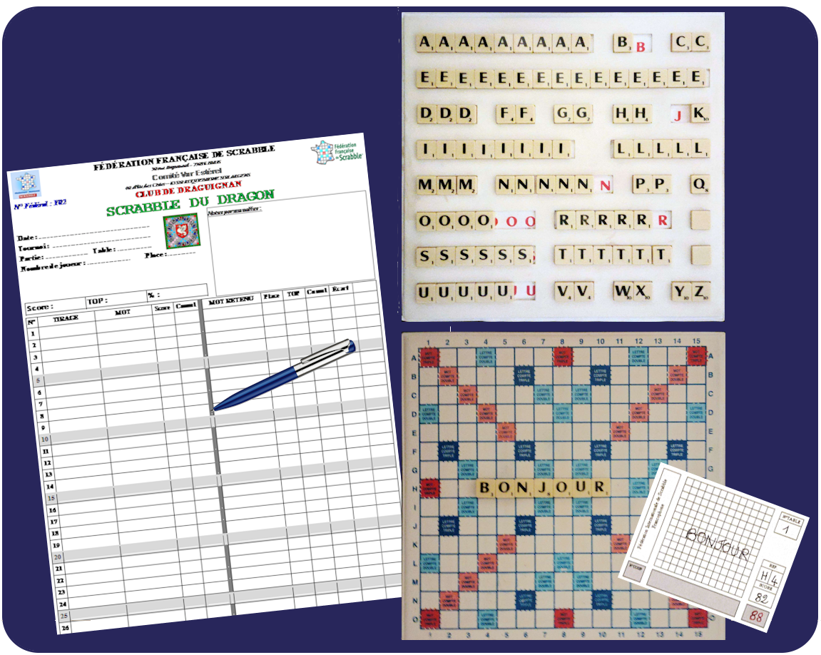 Jeu de scrabble duplicate